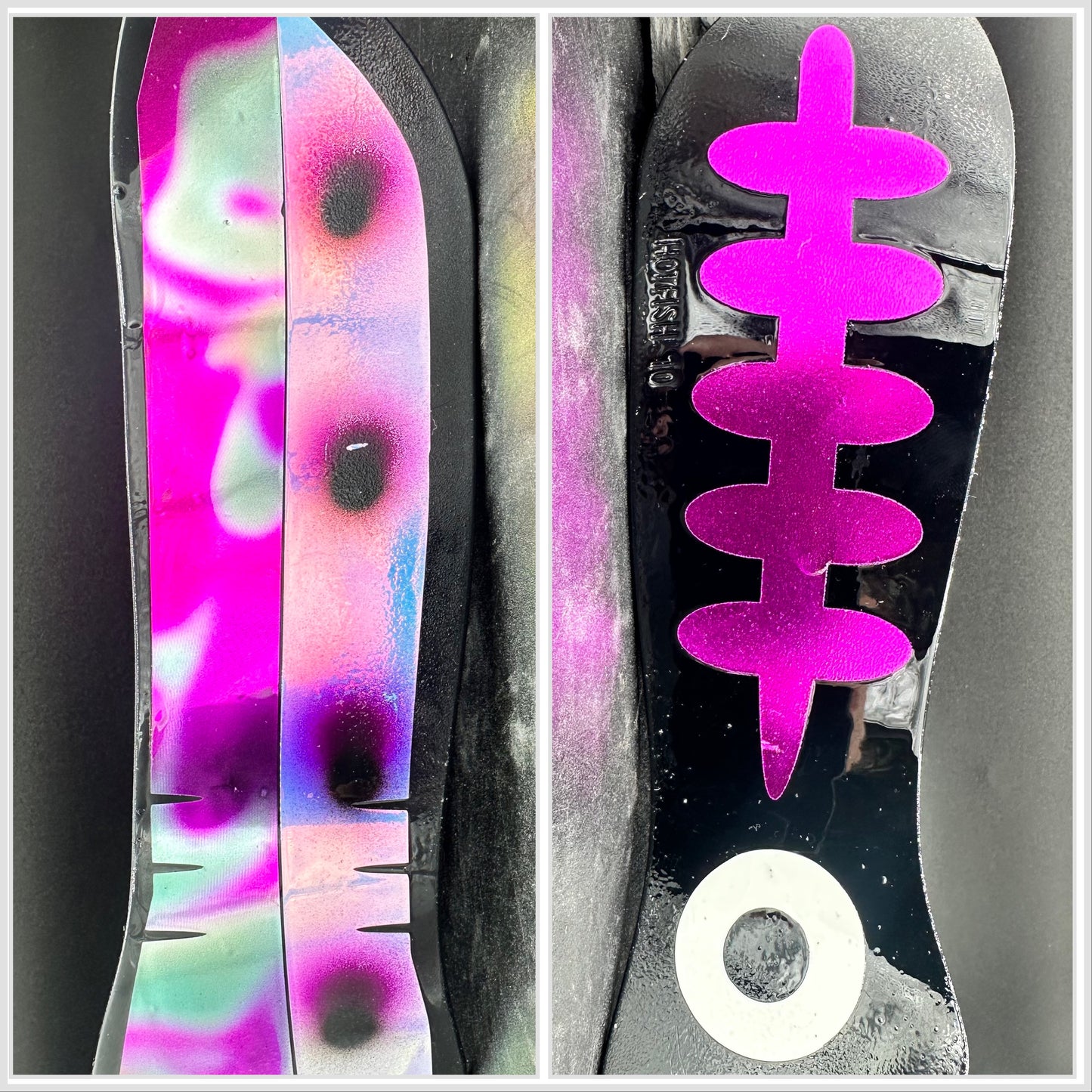 10" BLACK BLEEDING CHROME PURPLE CARBON