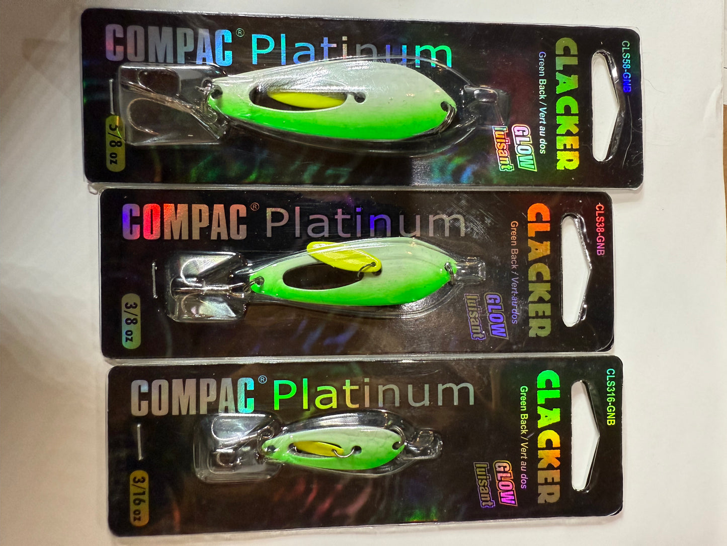 CLACKER SPOON. GREEN BACK GLOW