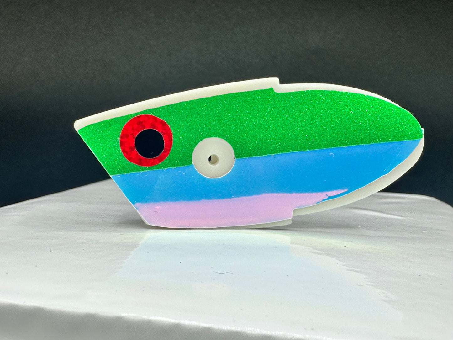 Glow with glitter green/RV and RV front