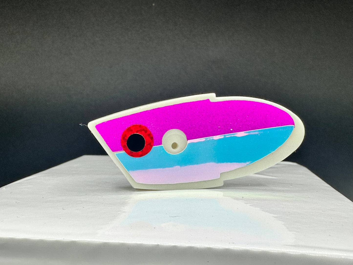 GLOW with glitter purple/RV and GLOW front