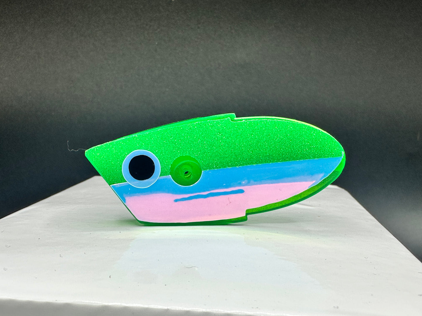 Green with glitter green/RV and GLoW front