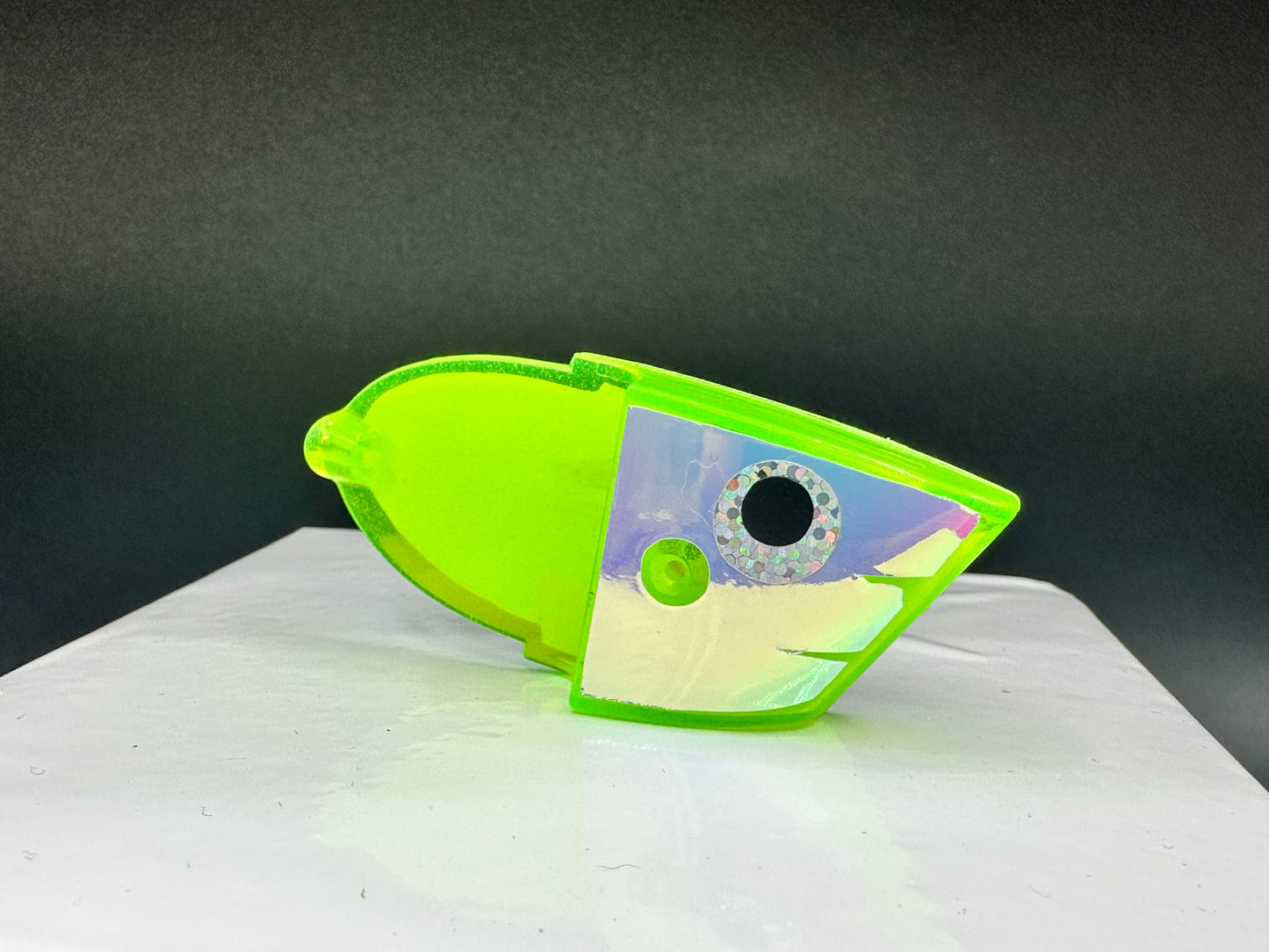 light green with holographic silver/RV and RV front