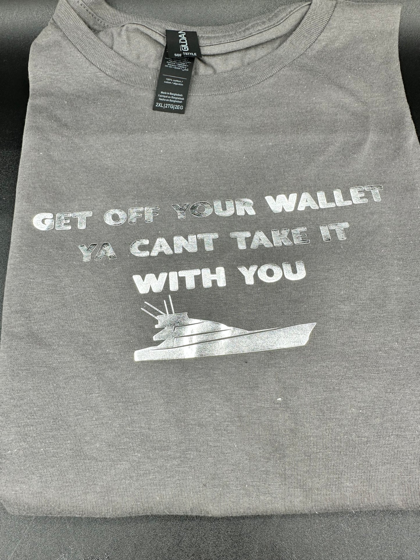 GET OFF YOUR WALLET grey with silver vinyl
