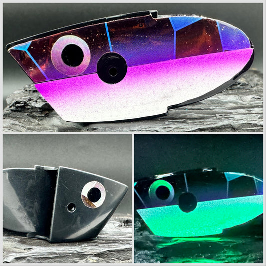 holo scale glow purple stripe