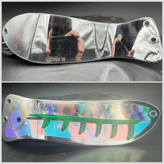 10" CHROME green flash