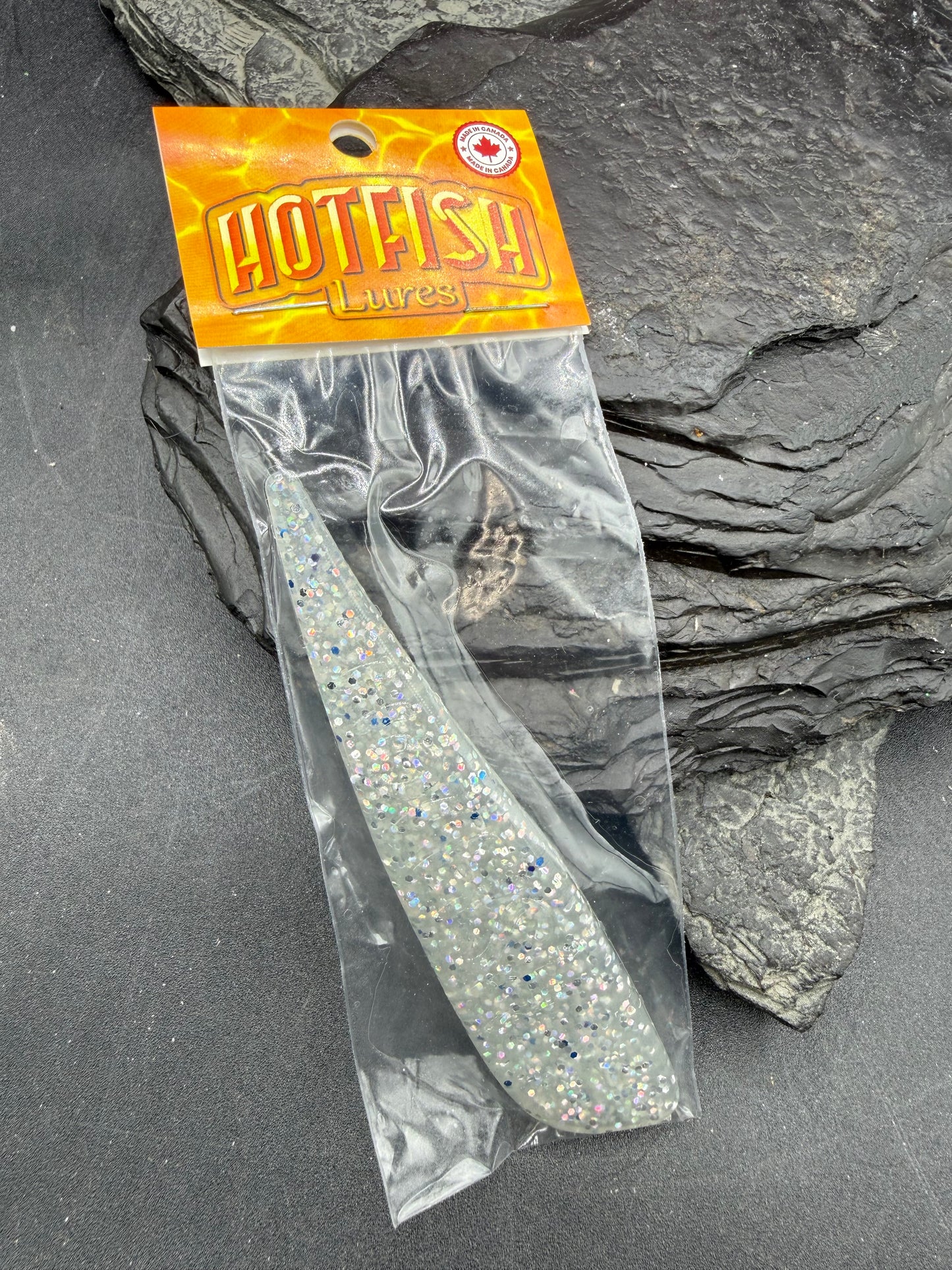 HOTFISH PLASTIC STRIPS, CLEAR SPARKLE