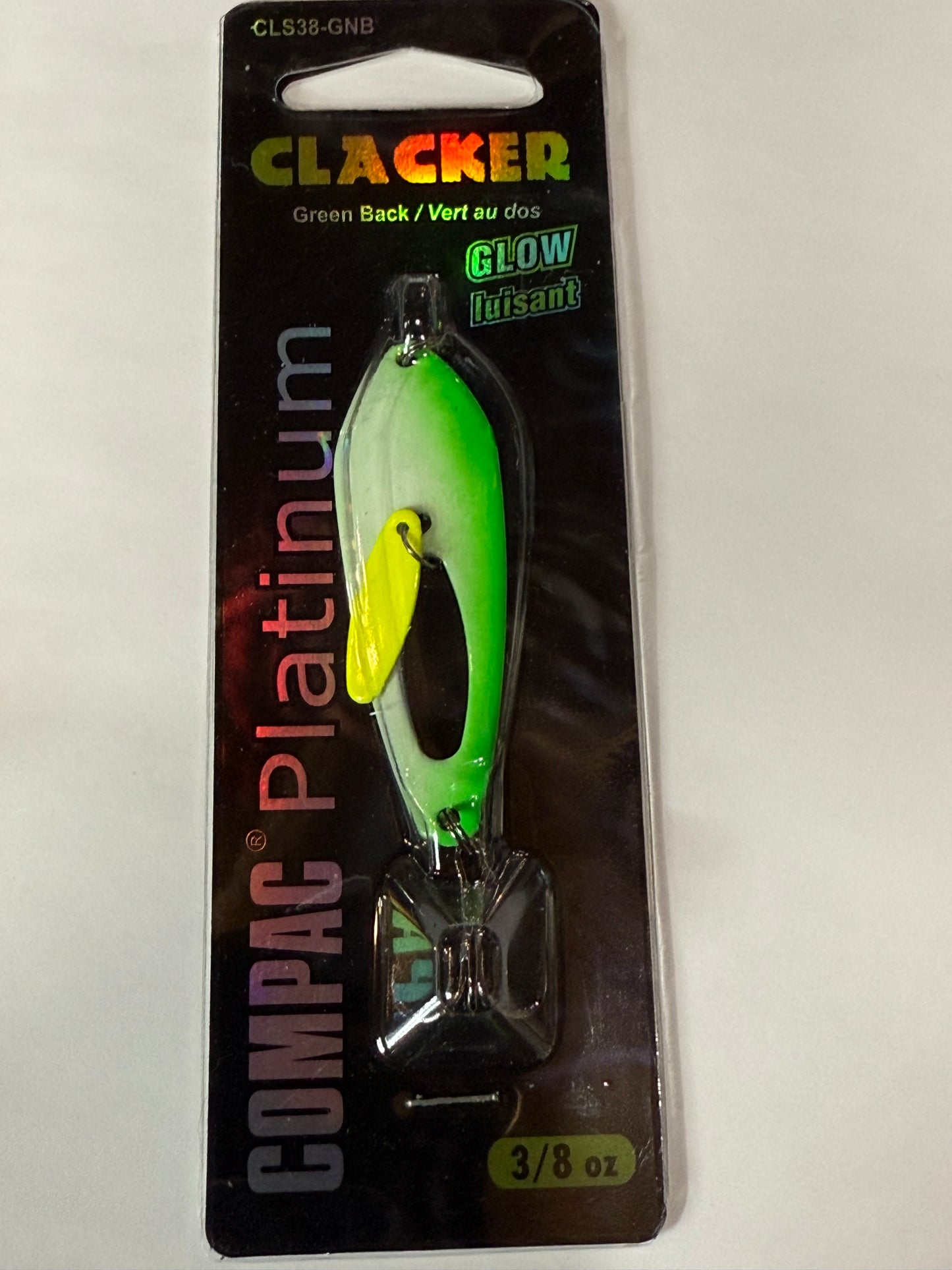 CLACKER SPOON. GREEN BACK GLOW