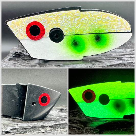 black with glow crush/glow green black dot