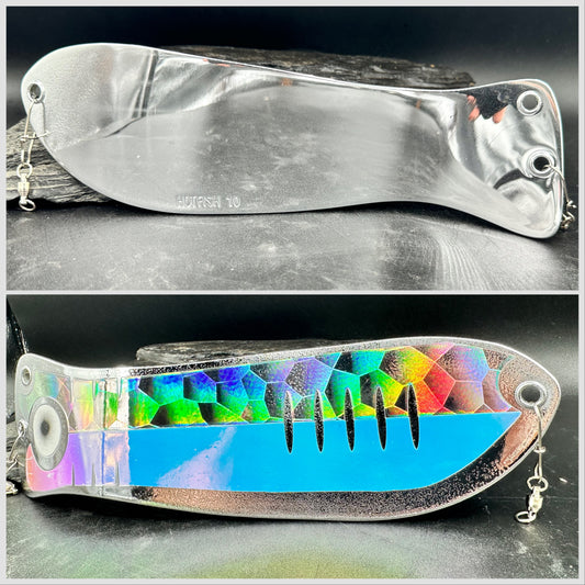 10"  CHROME with holo scale/ RV AND CHROME BACK
