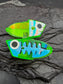 SALMON CANDY GREEN  RV FRONT,, RV/HOLO SCALE  RV LADDERBACK, GLOW EYE, 2/PK