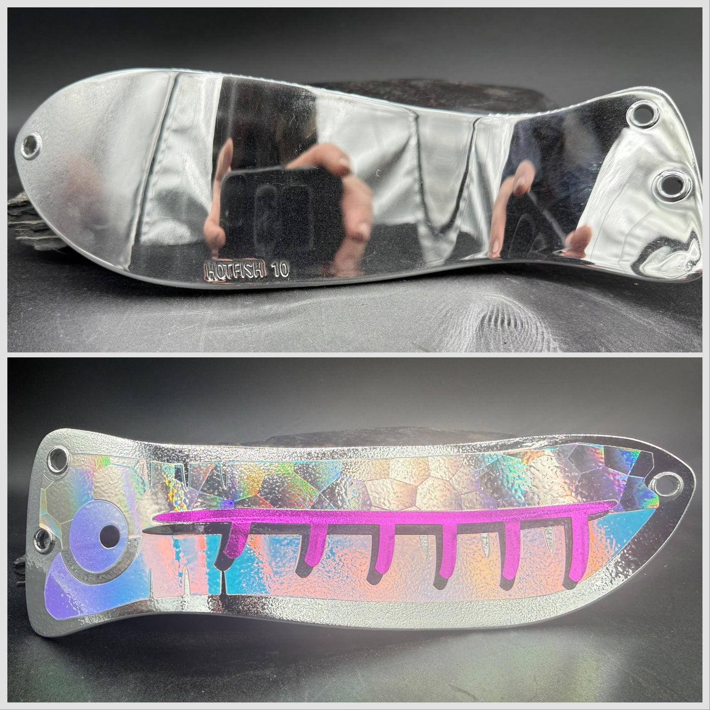 10"  CHROME purple flash