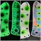 White 2 face green/black dot glow!