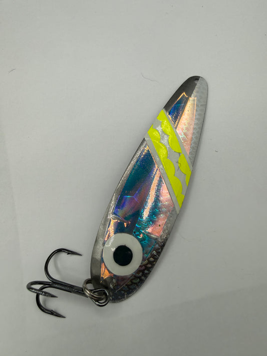 Chartruce glitter stripe