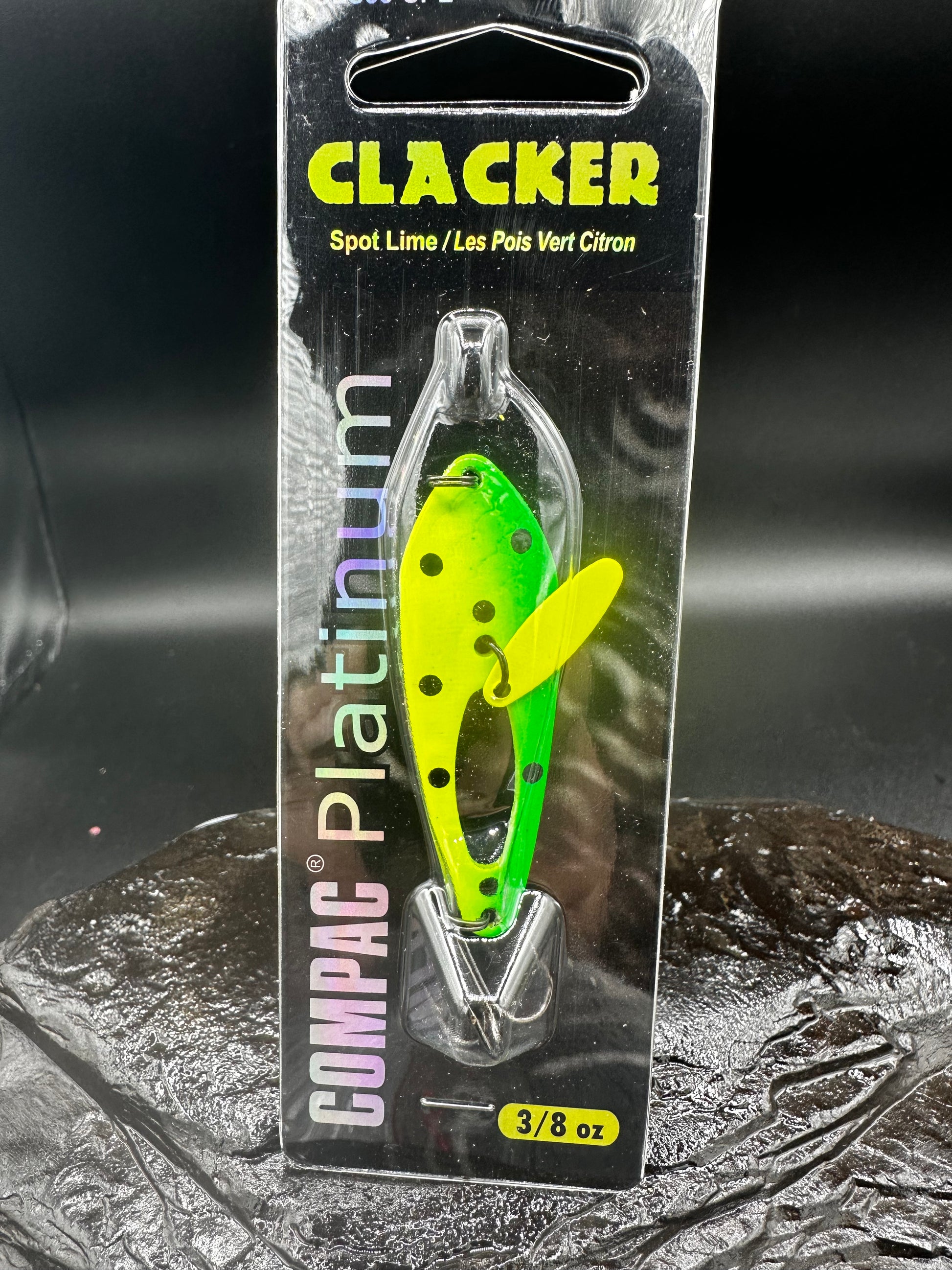 Spot Lime Clacker Spoon – Meegs Lures