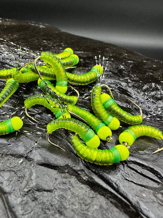 Loony Bin Bugs and grubs LIME GREEN