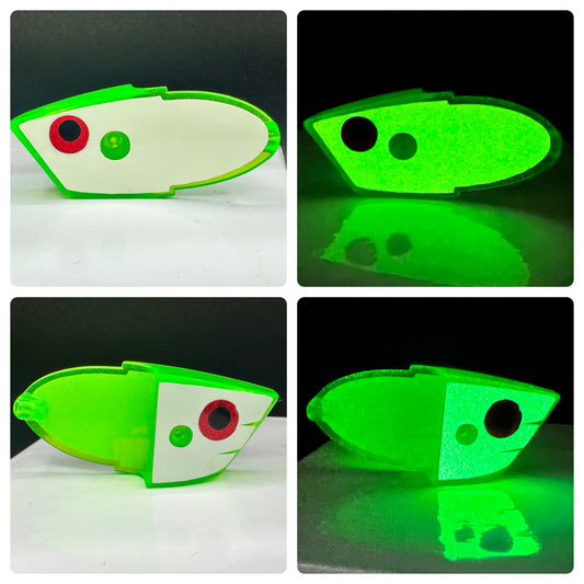 green with GLOW and GLOW front