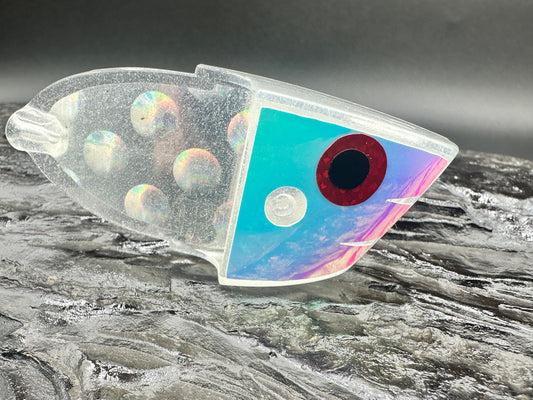 UV HEAD WITH CHROME AND HOLOGRAPHIC BUBBLES WITH CHROME AND RV FRONT