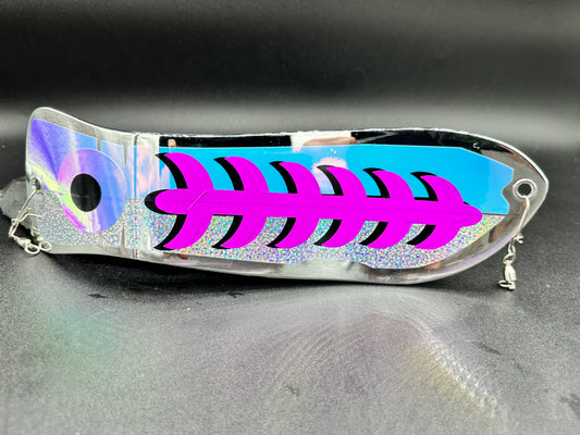 10"  CHROME WITH RV /HOLOGRAPHIC/ PURPLE LADDERBACK AND CHROME BACK