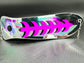 10"  CHROME WITH PURPLE BLEEDING CHROME/HOLOGRAPHIC/ PURPLE LADDERBACK AND CHROME BACK