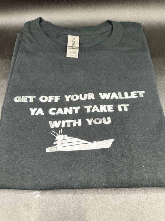 GET OFF YOUR WALLET black with silver vinyl