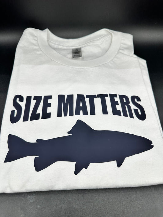 SIZE MATTERS white with black vinyl